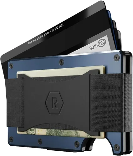 Vista 4 de The Ridge Wallet - Slim Minimalist Compact Wallet and Card Holder RFID Protected Front Pocket Wallets Integrated Money Clip
