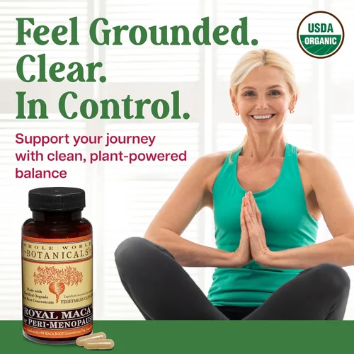 Vista 6 de Whole World BOTANICALS Maca Real para Peri-Menopausia, 60 CT