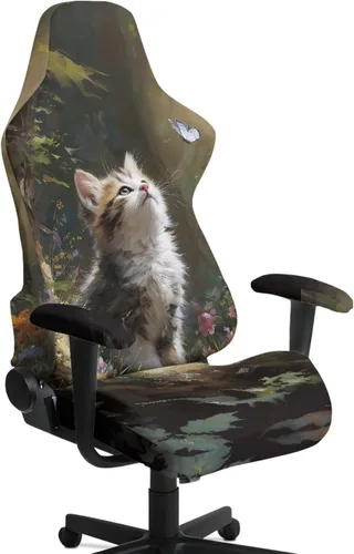 Vista 17 de Fundas para silla de videojuegos de 250 aniversario, 4 piezas, cómodas, ergonómicas, para oficina, fundas giratorias de poliéster, decoración