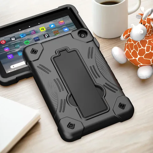 Vista 5 de Funda para tablet Amazon Fire 7 (12ª generación, lanzada en 2022) – Funda protectora híbrida resistente con soporte + 1 protector de pantalla y 1