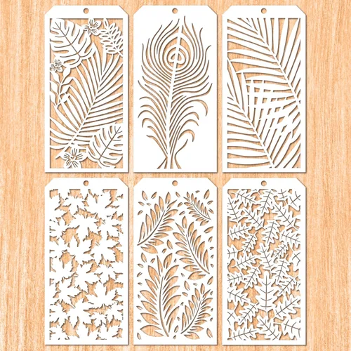 Vista 13 de 6 piezas de plantillas decorativas para álbumes de recortes, pintura en pared, muebles, manualidades, adecuada para decoración del hogar (círculo)