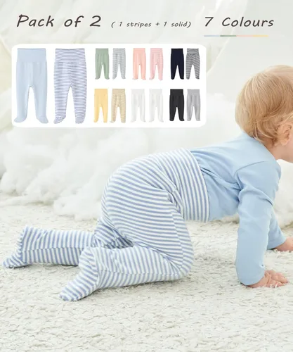 Vista 2 de Enfants Chéris 2 Pack De Bebé Pie Pantalones Recién Nacido-12 Meses