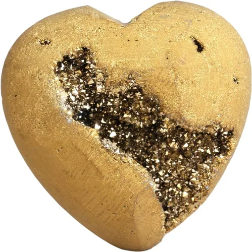 Vista 6 de Rockcloud Forma de corazón titanio recubierto de ágata geoda drusa decoración para el hogar piedras de bolsillo espécimen 1.4-1.7", Duzy Geode