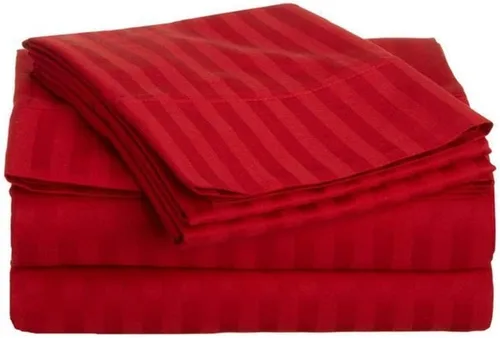 Vista 24 de Juego de sábanas de algodón peinado de 1500 TC para colchón de 38 a 17.7 in de profundidad (tamaño doble) Sábanas para cama (trifa, beige)