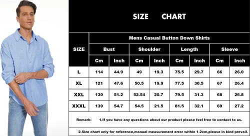 Vista 7 de Camisas de algodón y lino de manga larga para hombre, con botones, para playa, yoga, informal, para verano