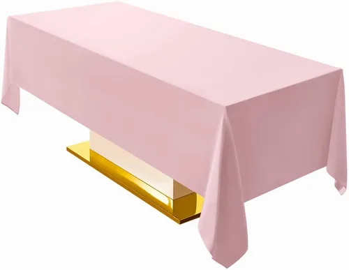 Vista 27 de Surmente Mantel rectangular de poliéster de 60 x 102 pulgadas para bodas, banquetes o restaurantes (negro, paquete de 2)