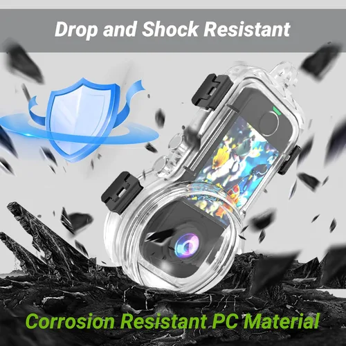 Vista 2 de Insta 360 X4 Air Invisible - Funda de buceo impermeable de hasta 164.0 ft (164 pies), carcasa protectora de buceo subacuático para Insta360 X4 Air