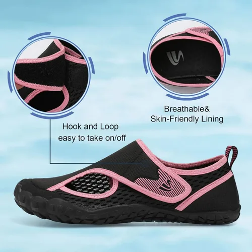 Vista 4 de Spesoul Zapatos de agua para mujeres y hombres, calcetines acuáticos de secado rápido para natación, playa, piscina, senderismo, entrenamiento