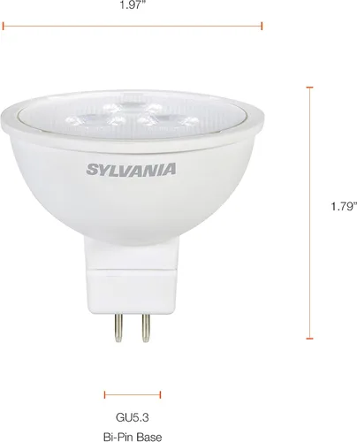 Vista 7 de Sylvania MR16 - Bombilla LED de inundación y puntos, 5 W, equivalente a 35 W, no regulable, 350 lúmenes, 3000 K, color blanco, paquete de 3 (79129)