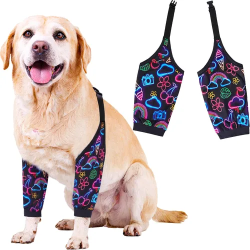 Vista 15 de Rodilleras protectoras para coderas de perro, rodilleras, manga para tratamiento de callos para heridas, patas delanteras para evitar lamer