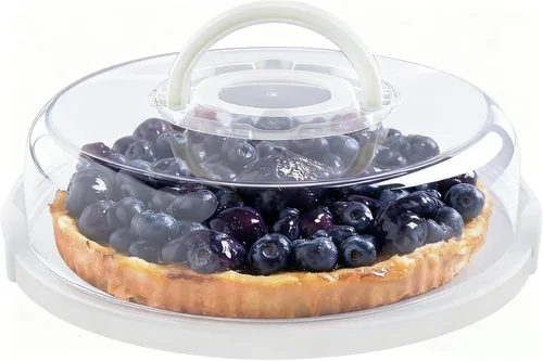 Vista 9 de Portabebés portátil de 12 pulgadas con tapa y magdalenas, tarta de galletas, para bodas, fiestas, baby shower, fiestas de Navidad (azul)
