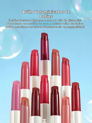 Vista 6 de SHEGLAM PoutPerfect - Lápiz labial sólido hidratante no pegajoso con aceite de coco, temporada de bayas Temporada baya