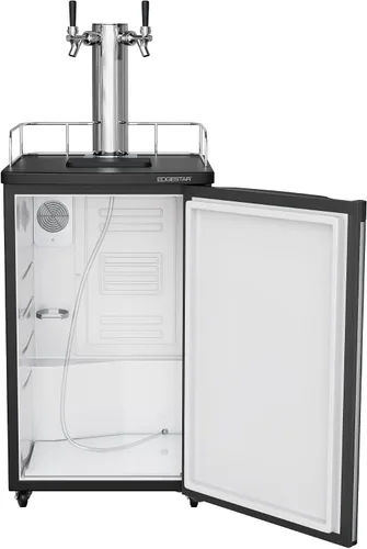 Vista 4 de EdgeStar KC2000SSTWIN Kegerator de tamaño completo de acero inoxidable de doble grifo y despachador de cerveza de barril - Acero inoxidable