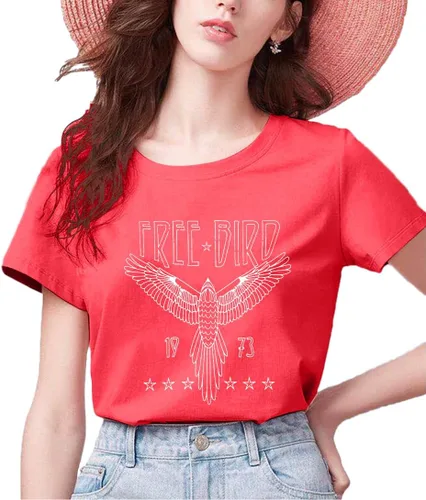 Vista 2 de Camiseta vintage de banda de rock para mujer, camisa retro de pájaro, camisetas gráficas de águila, camisa de música retro, camisetas casuales