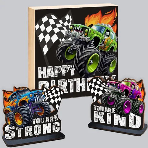 Vista 25 de Juego de 3 piezas de dinosaurios con signo de número de 2º cumpleaños, decoración de mesa de dinosaurios para niños y niños de 2º cumpleaños