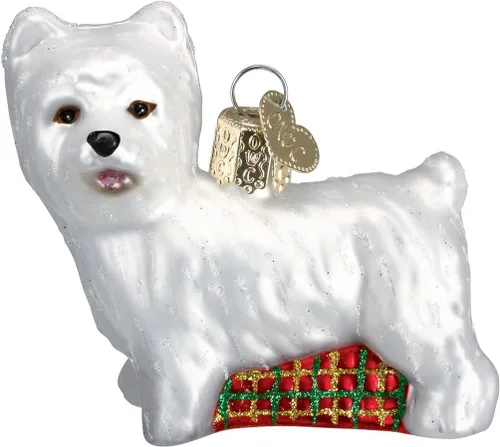 Vista 12 de Old World Christmas - Adorno de bebé blanco de un solo pieza de vidrio soplado para árbol de Navidad, decoración festiva hecha a mano, colección