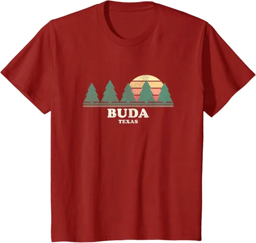 Vista 18 de Buda TX Vintage Throwback Tee Retro 70s Design T-Shirt