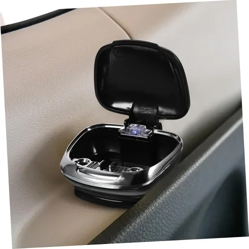Vista 9 de ERINGOGO Cenicero de coche, cenicero de coche, cenicero para automóvil, cenicero para automóvil, cenicero LED automático, cenicero antideslizante