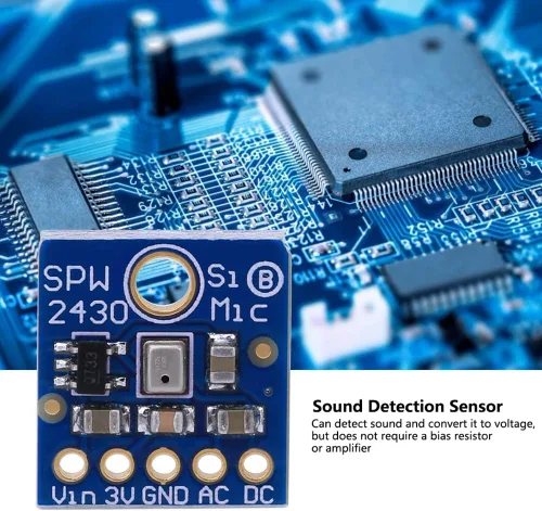 Vista 5 de Módulo de sensor de sonido, módulo de sensor de detección de sonido, micrófono MEMS de silicio Sensor de micrófono de sonido de alta sensibilidad