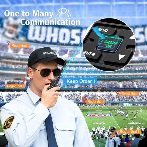 Vista 3 de FPCN10A Radio Walkie Talkies de largo alcance para adultos