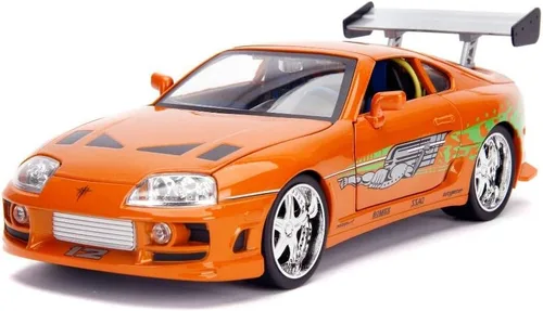 Vista 2 de Jada Fast & Furious 1:18 Toyota Supra - Coche fundido a presión y figura de Brian de 3 pulgadas, juguetes para niños y adultos