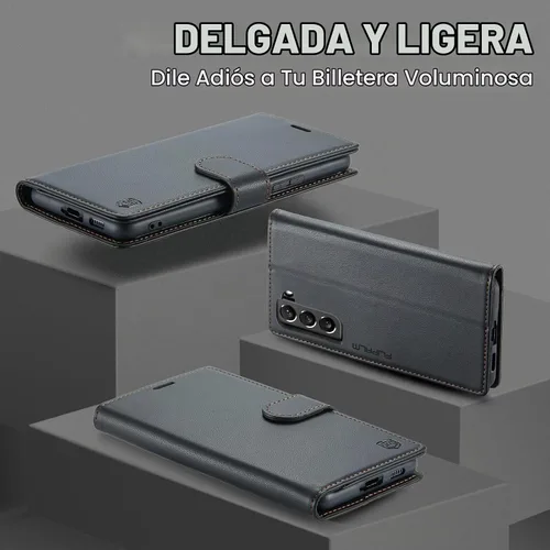 Vista 6 de FLIPALM - Funda tipo cartera para Samsung Galaxy S22 Plus, color negro