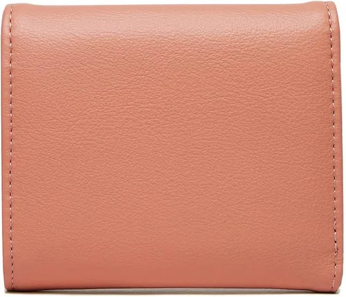 Vista 6 de Carteras para mujer Rfid - Cartera pequeña de cuero con diseño de flores y monedero con cremallera y tarjetero, Naranja, Compacto