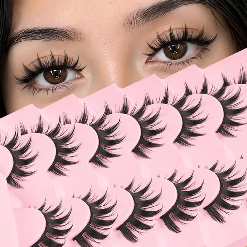 Vista 13 de Veleasha Manga Lashes Anime Pestañas postizas Tiras de pestañas puntiagudas