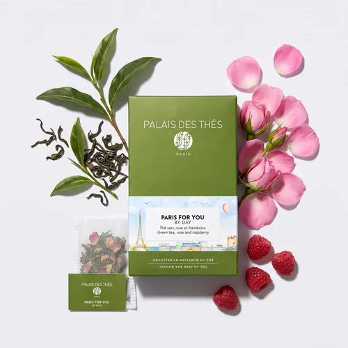 Vista 4 de Palais des Thés - Té verde Alizes Winds - Melocotón y Azahar - Bolsas de té premium, sirve 20 tazas