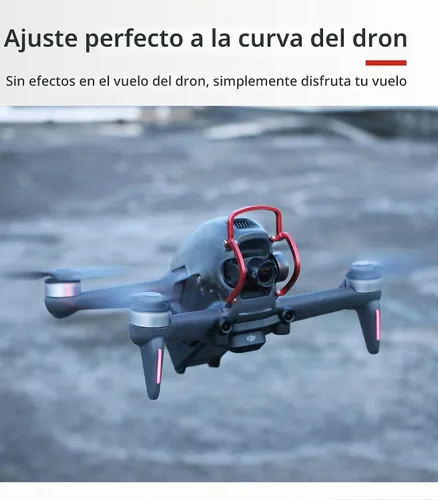 Vista 4 de FPV Drone Gimbal Bumper para DJI FPV Drone PTZ Protect Bar Cámara de aleación de aluminio Anti-colisión (negro)