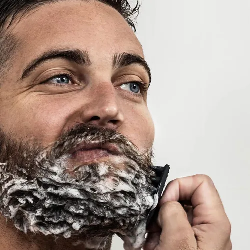 Vista 6 de Diydeg Exfoliante de silicona para barba para hombres, exfoliante y cepillo para el cabello, limpia profundamente, desobstruye los poros, promueve