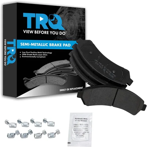 Vista 30 de TRQ Pastillas de freno delanteras semi metálicas compatibles con Ford Expedition 2018-2021 F-150 2018-2020 Lincoln Navigator 2018-2022