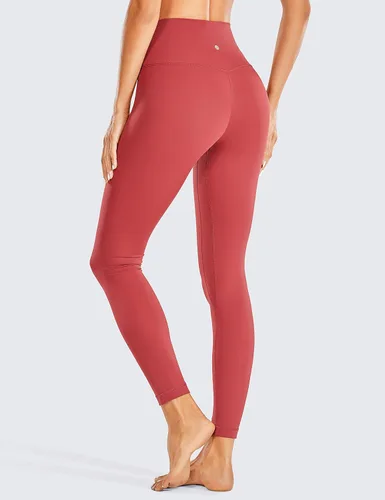 Vista 2 de CRZ YOGA Leggings de sensación desnuda para mujer, 25 pulgadas, pantalones de yoga de entrenamiento de cintura alta