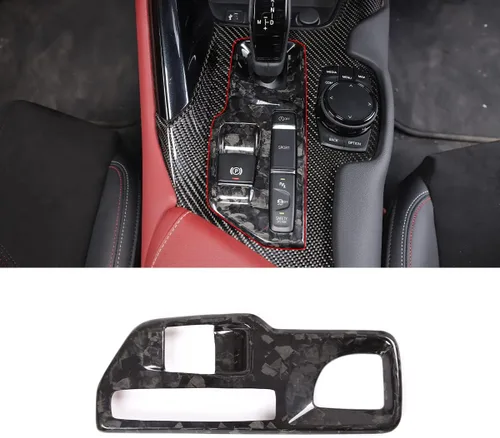 Vista 7 de Cubierta de panel de palanca de cambios para Toyota Supra GR A90 A91 MK5 2019-2022, la cubierta protectora de panel antiarañazos para consola
