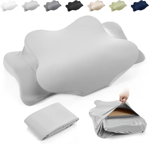 Vista 13 de Hahafelt Funda de almohada cervical refrescante con cierre de sobre (solo funda de almohada) Funda de almohada ergonómica para el cuello, funda