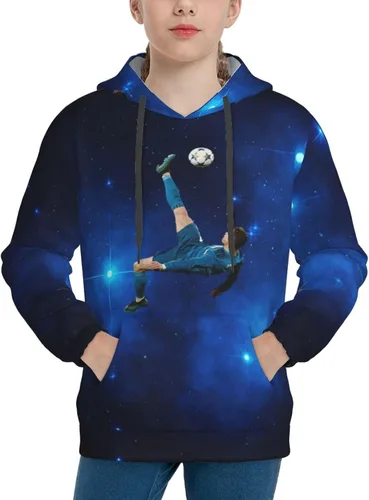 Vista 5 de Luja Dling Ronaldo #7 - Sudadera con capucha para adolescentes con bolsillo