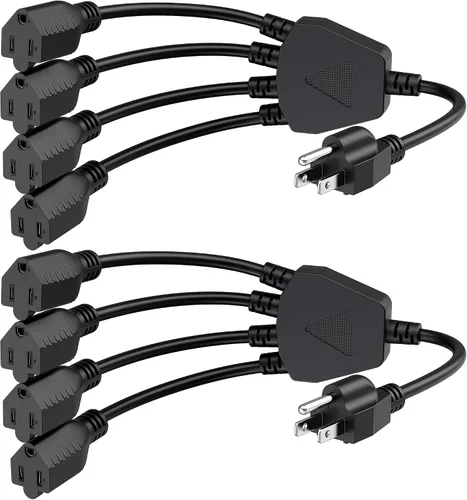 Vista 8 de [Listado ETL] Cable Matters - Paquete de 2 divisores de potencia de 16 AWG