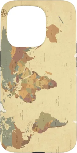 Vista 14 de Funda para teléfono inteligente con diseño de mapa mundial para iPhone 17
