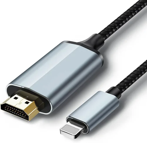 Vista 8 de lulaven Cable Lightning y tipo C a HDMI 2 en 1 [6 pies], cable HDMI para iPhone, interfaz dual para todos los iPhones (17/16/15/14/Pro/Max) y iPad