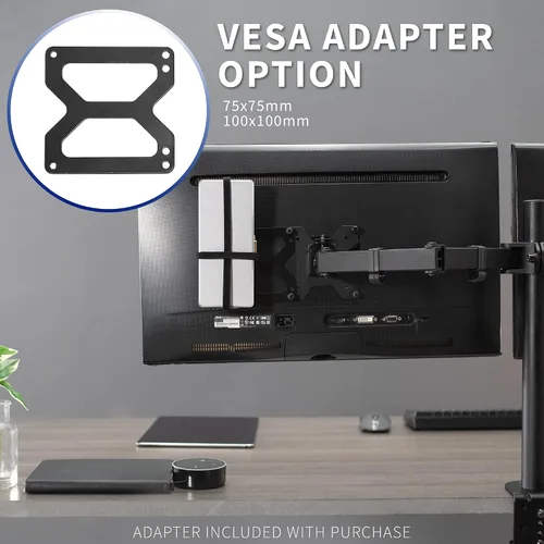 Vista 6 de VIVO Soporte de estación de acoplamiento universal para estación de trabajo, montaje VESA detrás del monitor, instalación debajo del escritorio