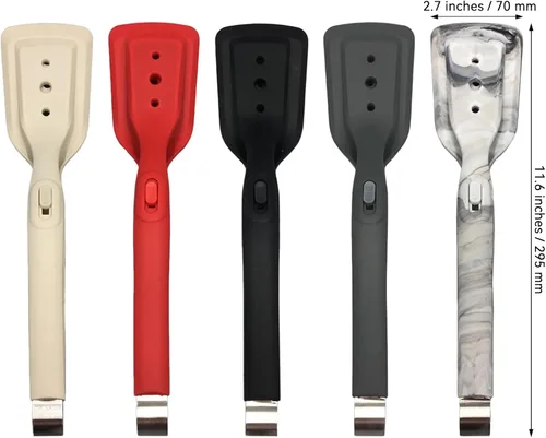 Vista 2 de Espátula y pinzas de silicona 2 en 1, espátula multiusos de 11.6 pulgadas, herramienta de cocina de cocina para voltear pescado, filete, panqueques