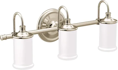 Vista 9 de Moen YB6461ORB Belfield - Accesorio de tocador de baño de doble montaje con 1 luz con vidrio esmerilado, bronce aceitado