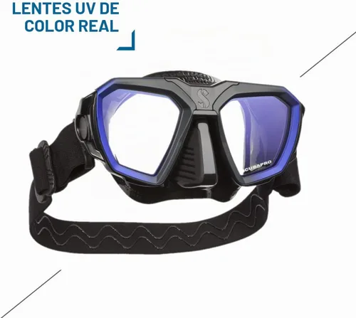 Vista 3 de Scubapro Máscara de buceo D-Mask - incluye adaptador de montaje para el ordenador de buceo HUD Negro