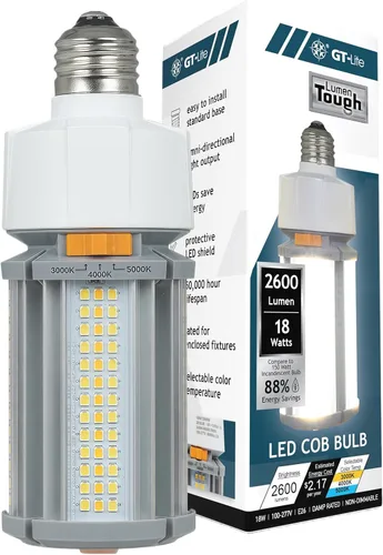Vista 13 de GT-Lite Bombilla LED de mazorca de maíz de 5200 lúmenes, 40 vatios, equivalente a 300 vatios, color de luz diurna de 5000 K, base E26, bombilla