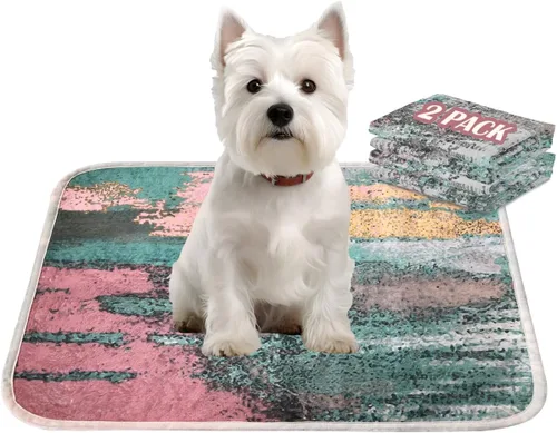 Vista 8 de Qeils - Almohadillas lavables para orina para perros, almohadillas reutilizables para cachorros de 36 x 41 pulgadas, paquete de 2