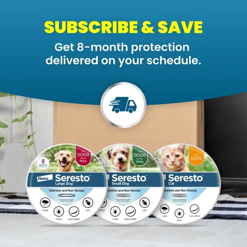 Vista 11 de Seresto Collars for Large Dog Over 18 lbs. & Small Dog Under 18 lbs Vet-Recommended For Flea & Tick Treatment & Prevention 8 Months Protection Each