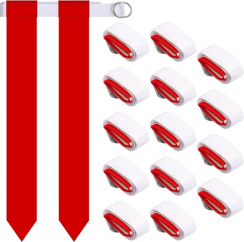 Vista 8 de Sintege Juego de cinturón de fútbol con bandera de 14 jugadores, bandera de fútbol ajustable y cinturones, regalos para jóvenes y adultos