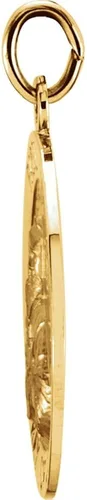 Vista 2 de Jewels By Lux Medalla de San Padre Pio de oro amarillo de 14 quilates de 0.709in