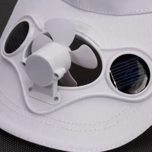 Vista 6 de Neuvikter Sombrero de pesca Sombrero de ciclismo Gorra de verano para deportes al aire libre con ventilador fresco para energía solar Ahorre