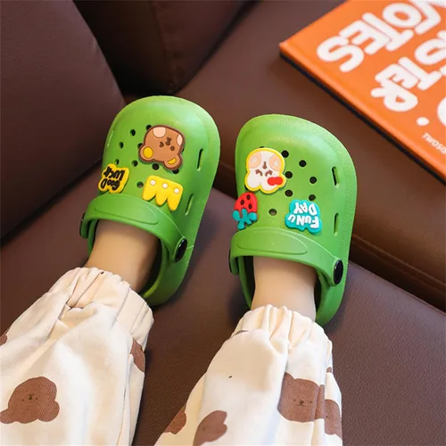 Vista 4 de Zuecos para niños y niñas, zapatos de jardín, sandalias clásicas de dibujos animados, sandalias de playa, zapatos de agua, pantuflas de verano